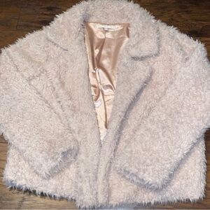 Women’s beige teddy coat